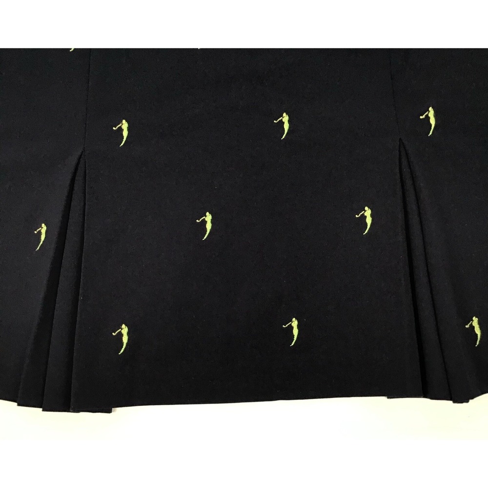 EP Pro Golf Skort Women's Size 12 Pleated Navy Blue Lime Green Golfer Silhouette - Picture 2 of 7